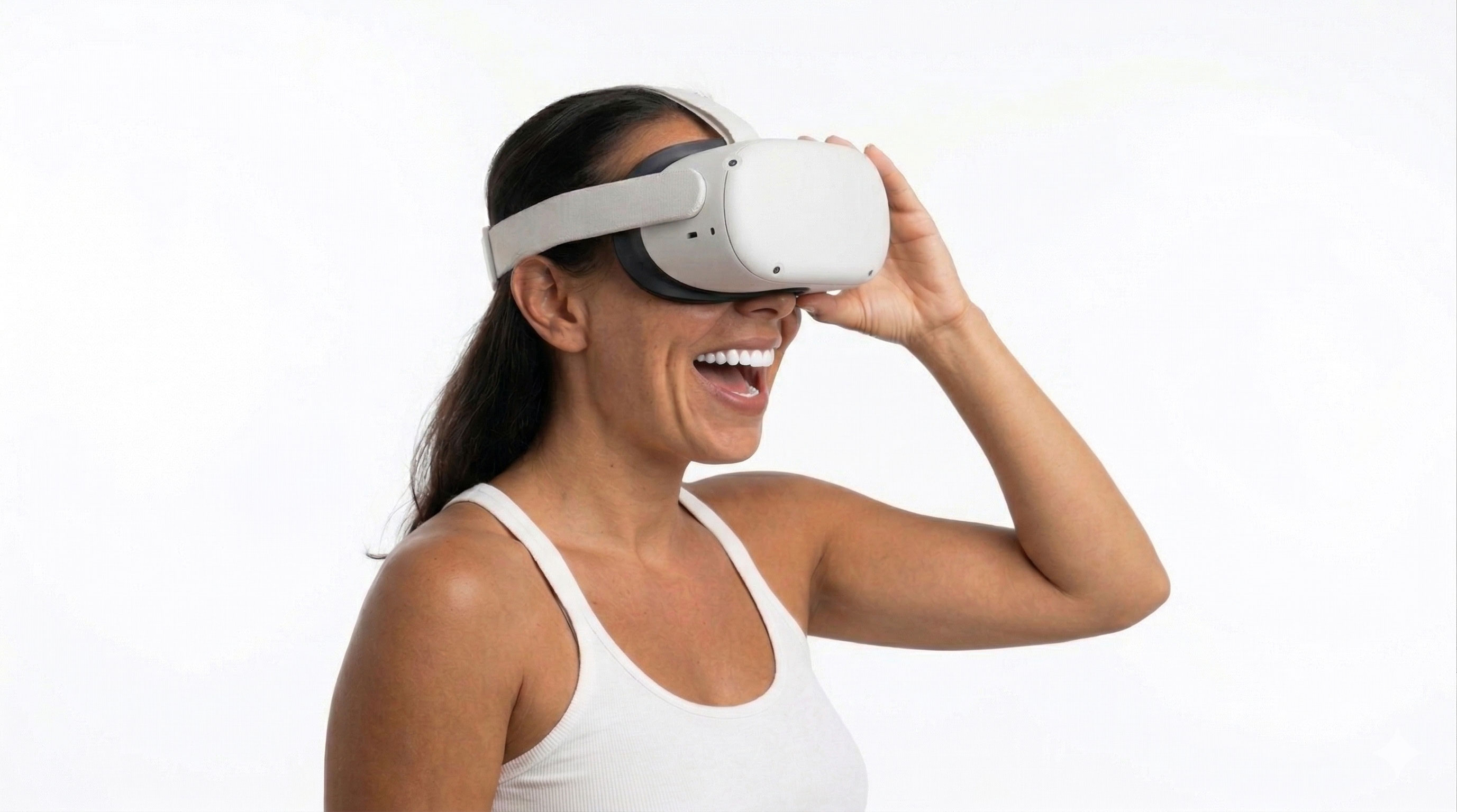 Un paziente che osserva una simulazione 3D in realtà virtuale mentre un medico presenta opzioni utilizzando Crisalix.